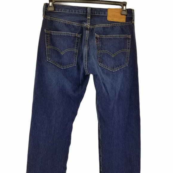 Levi's 501 Straight Slim Button Fly Denim  Mens J - Picture 2 of 7